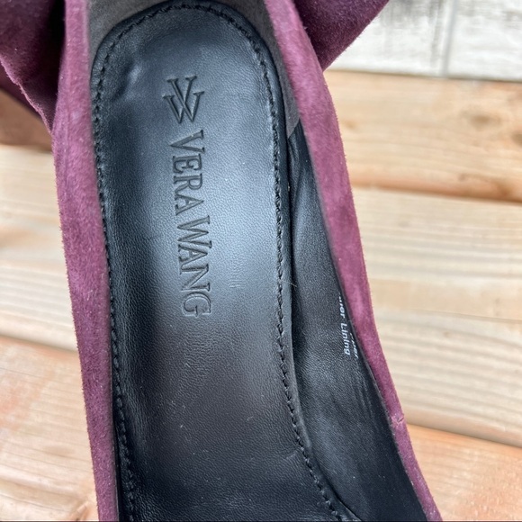 Vera Wang Suede Bow Platform Heels - Picture 5 of 8
